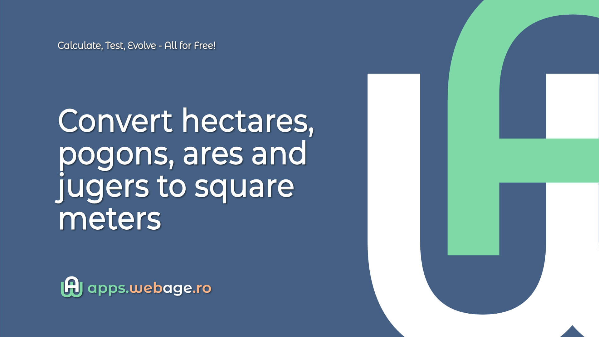 Convert hectares, pogons, ares and jugers to square meters