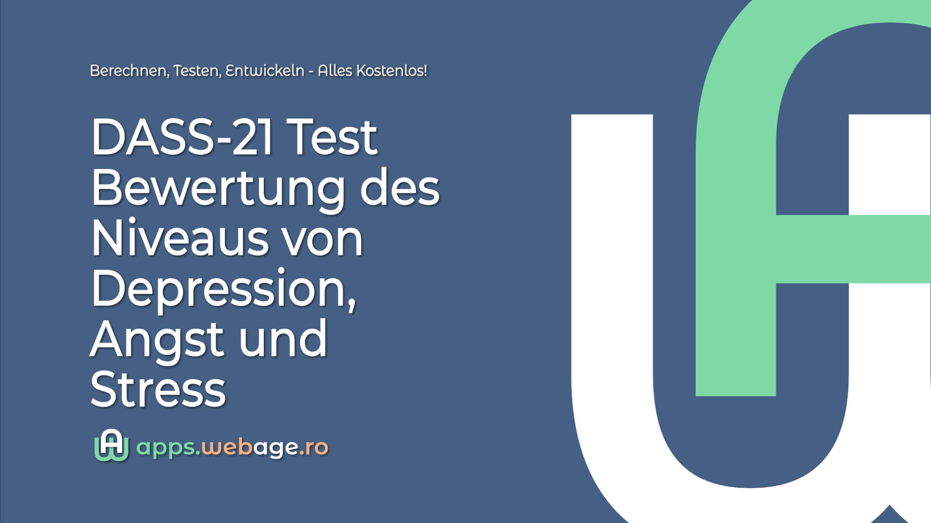 DASS-21 Test Bewertung des Niveaus von Depression, Angst und Stress