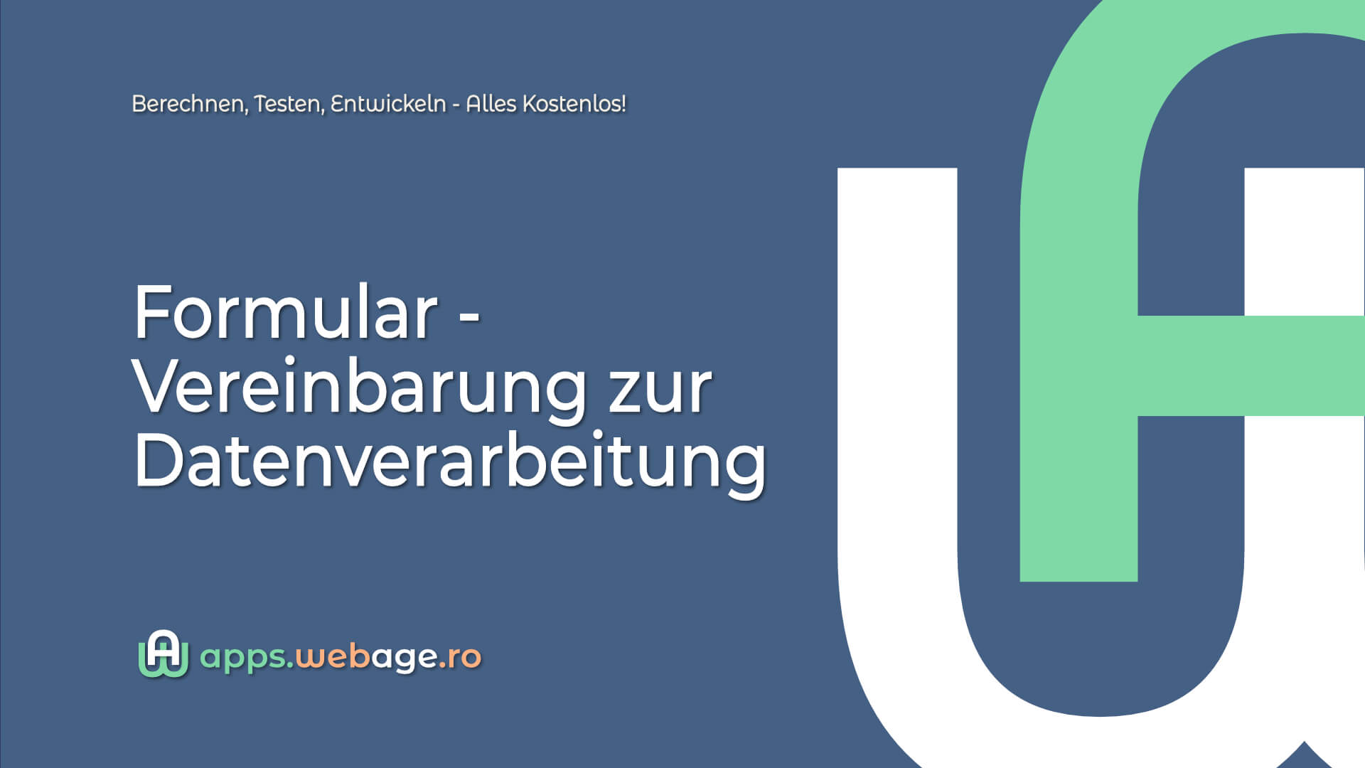 Formular - Vereinbarung zur Datenverarbeitung