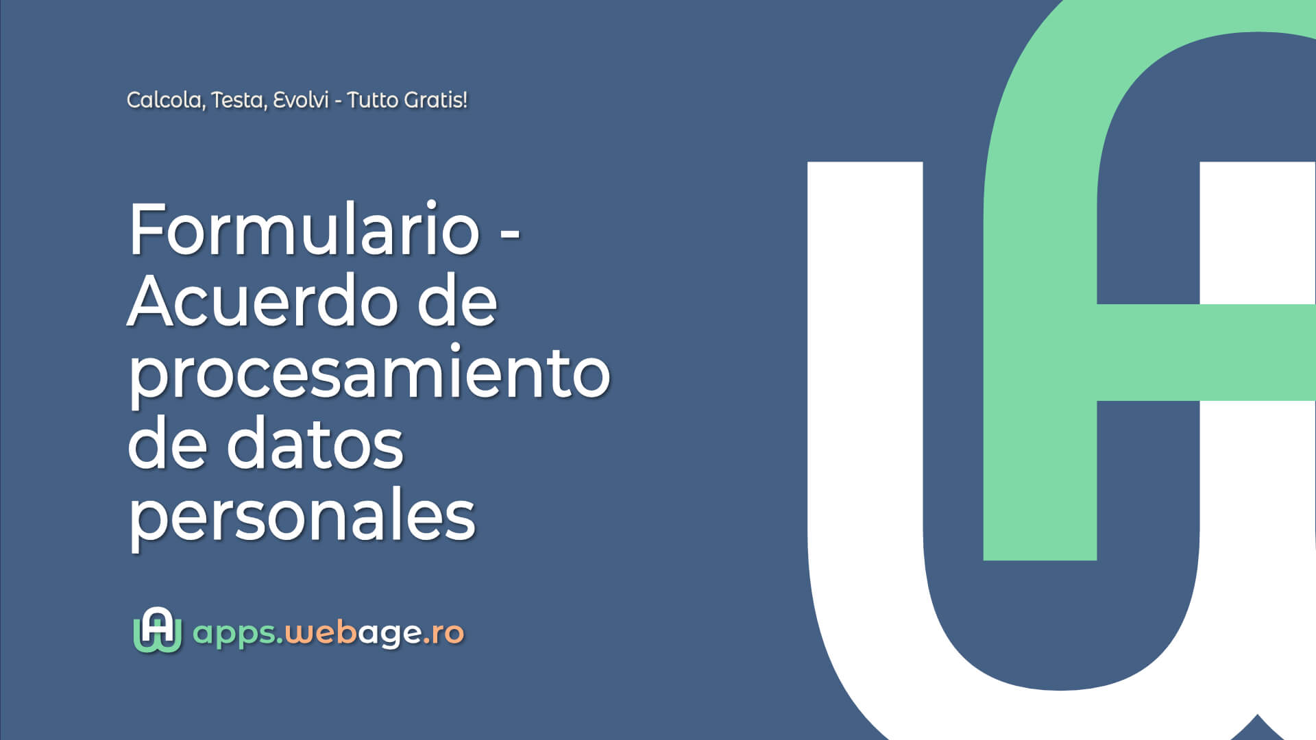 Formulario - Acuerdo de procesamiento de datos personales