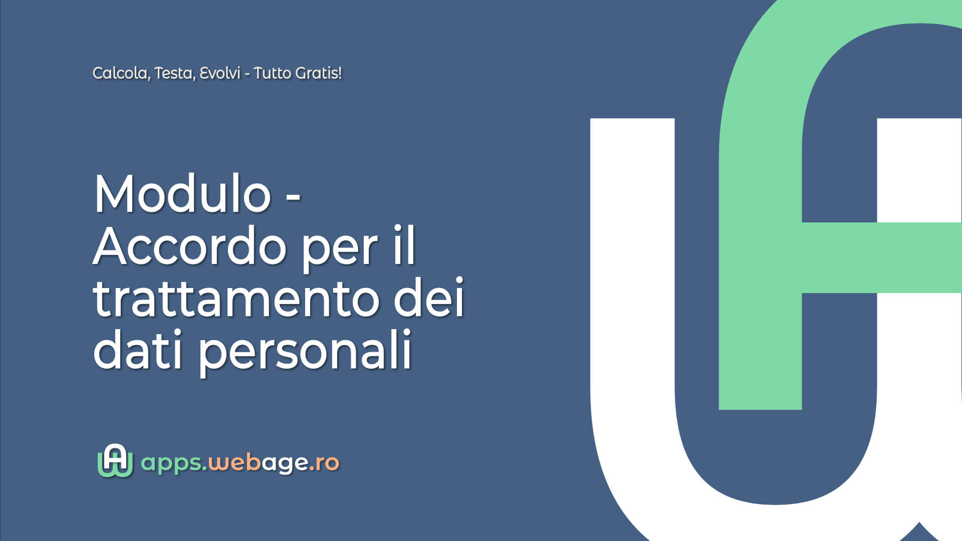 Modulo - Accordo per il trattamento dei dati personali