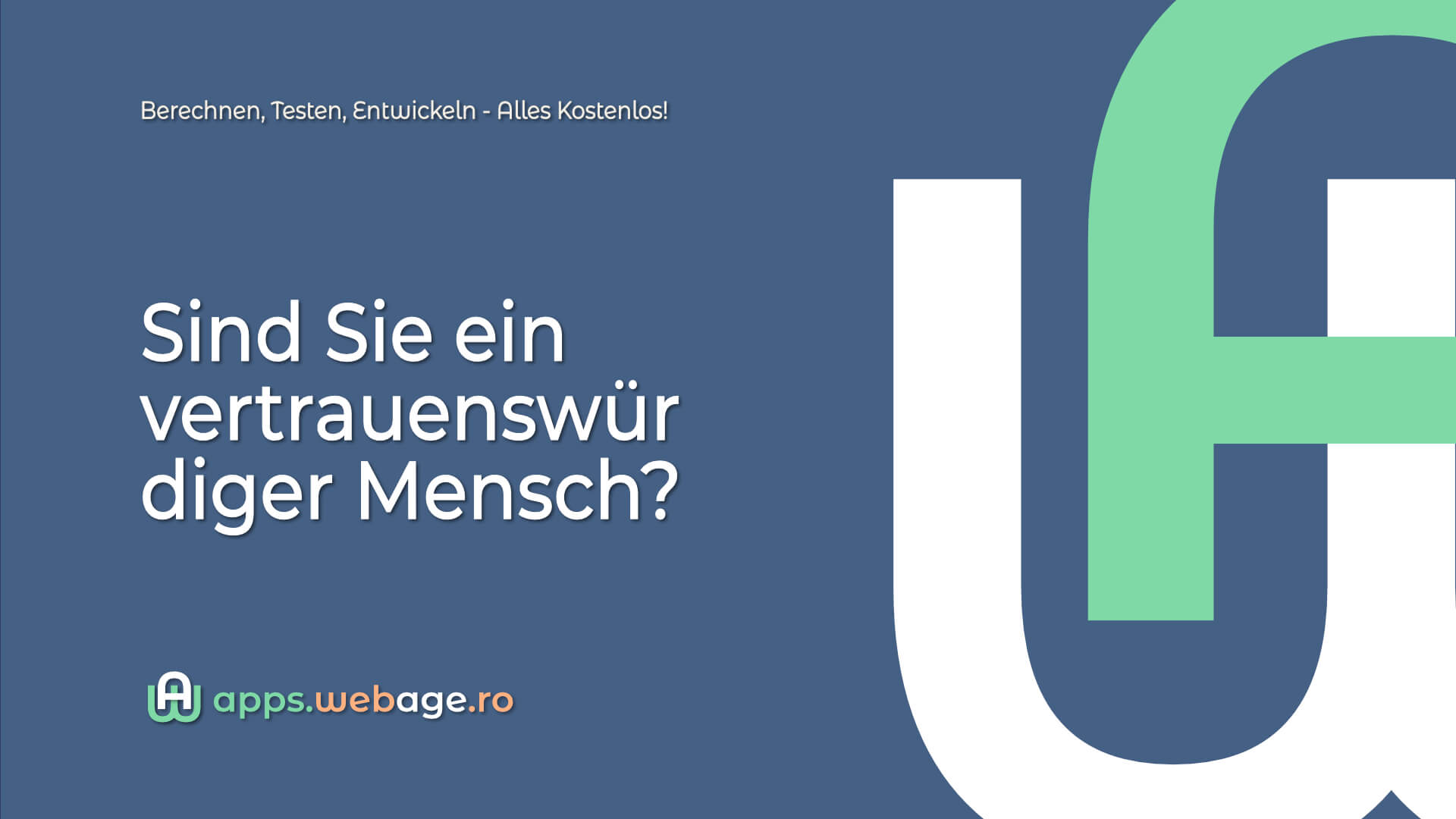 Sind Sie ein vertrauenswürdiger Mensch